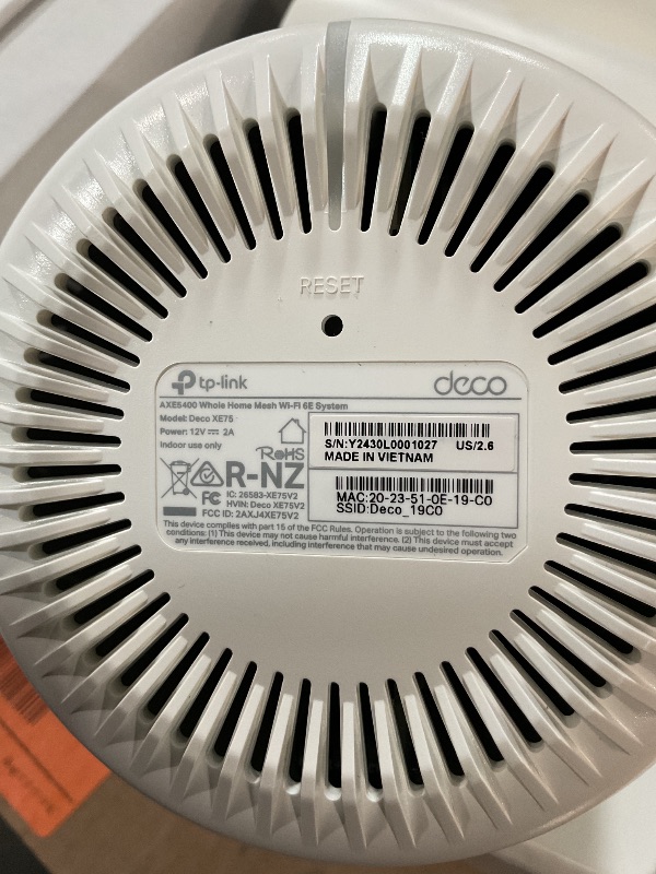 Photo 1 of ***PARTS ONLY***TP-Link ???? XE75 AXE5400 Tri-Band WiFi 6E Mesh System - Wi-Fi up to 7200 Sq.Ft, Engadget Rated Best Mesh For Most People, Replaces WiFi Router and Extender, AI-Driven Mesh New 6GHz Band, 3-Pack
