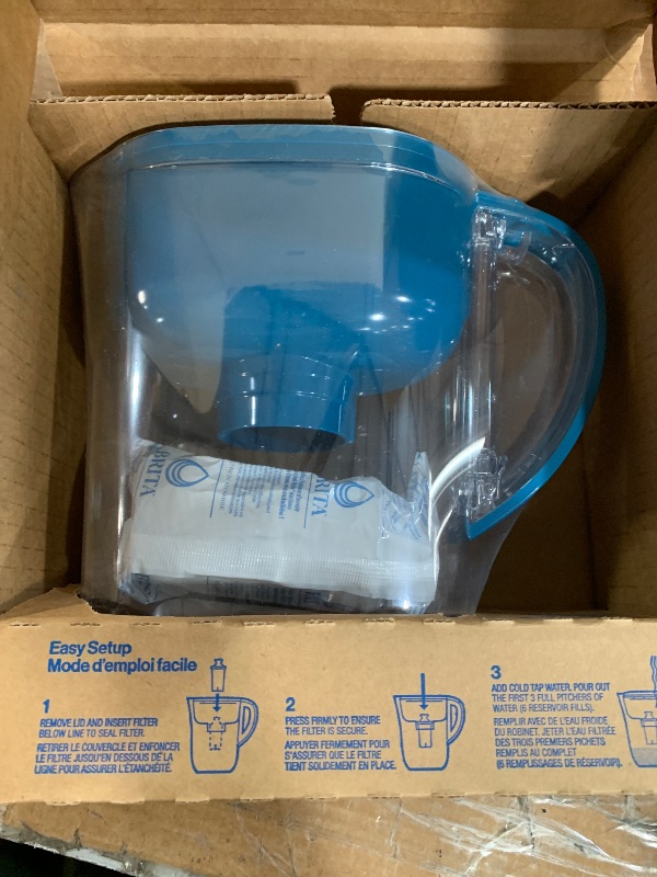 Photo 1 of (factory sealed)  Brita Metro Water Filter Pitcher with SmartLight Change Indicator, BPA-Free, Replaces 1,800 Plastic Water Bottles a Year, Lasts Two Months, Includes 1 Filter, Small - 6-Cup Capacity, Turquoise