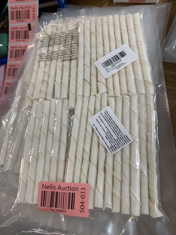 Photo 1 of MAQIHAN Dog Rawhide Chews Sticks - 15 Oz Natural Rawhide Twist Sticks, Chew Treats Training Reward Treats Pet Supplies for Puppy, Small Dogs