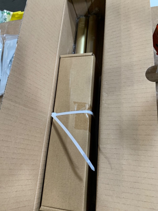 Photo 1 of Gold Curtain Rods for Windows 30 to 41 Inch, Decorative Vintage Crystal 1'' Diameter Curtain Rod with Gold Foil Finials, Adjustable Heavy Duty Easy Install Drapery Pole Set for Farmhouse, Bedroom