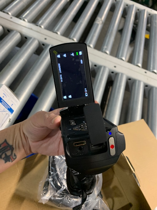 Photo 1 of ***(USED/ UNKNOWN IF MISSING PARTS)***Camcorder Video Camera 4K Ultra HD 48MP WiFi Vlogging Camera for YouTube 3" Touch Screen Camcorder, 18X Digital Zoom Camera Recorder with Microphone, Stabilizer, Lens Hood, Remote and 2 Batteries