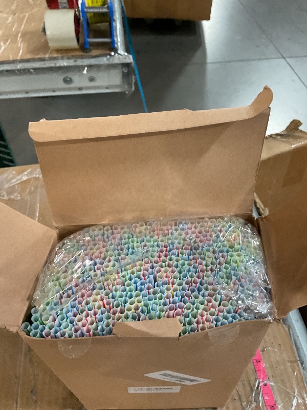 Photo 1 of ?500packs? Flexible Plastic Straws -9.45" Extra Height Bendy Straws Prefer for Tumblers/Bottled Drinks/All Hot or Cold Drinking Striped Color Mixed