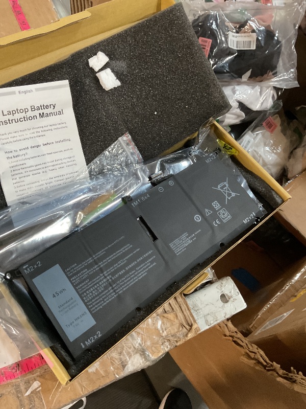 Photo 1 of ***(PARTS ONLY/ MAJOR DAMAGE/ NON FUNCTIONAL)***OUWEE HK6N5 Laptop Battery Compatible with Dell XPS 9370 9380 7390 Inspiron 5390 5391 7490 Vostro 5390 5391 Latitude 3301 Inspiron 7390 7391 2-in-1 Series DXGH8 0H754V 0DGV24 0WDK63 7.6V 45Wh 5618mAh