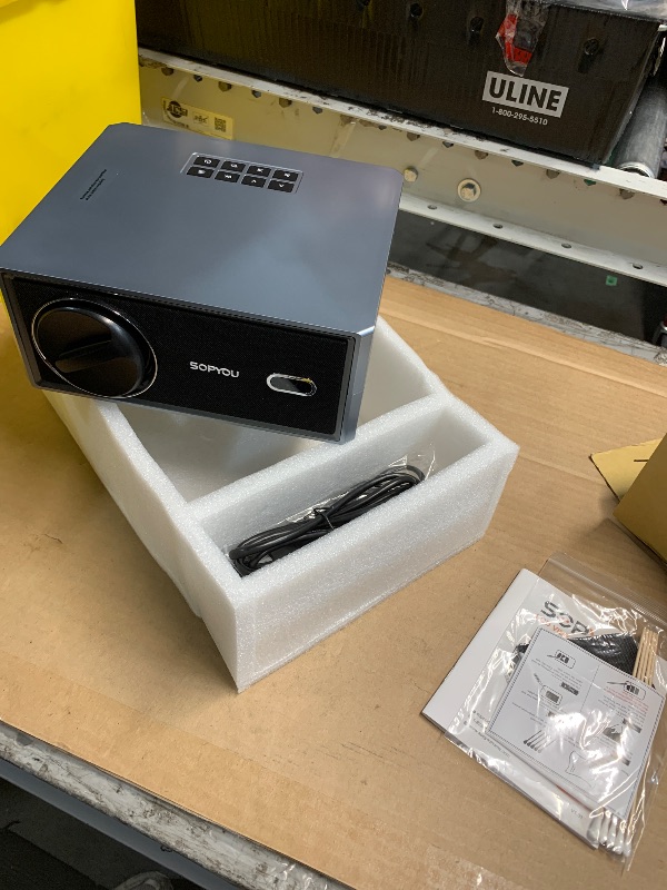 Photo 1 of [Electric Focus/Auto Keystone] Projector with WiFi and Bluetooth, Native 1080P 4K Support Outdoor Movie Projectors Max 450" Display, SOPYOU Home Theater Projector for iOS/Android/TV Stick
