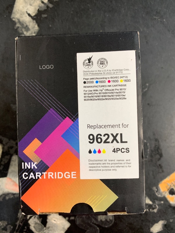 Photo 1 of 962XL Ink Cartridges for HP 962XL Ink Cartridges Combo Pack Work for HP Officejet Pro 9015e 9010 9025e 9015 9025 9018e 9025e 9020 Printer for HP 962 (4 Pack)