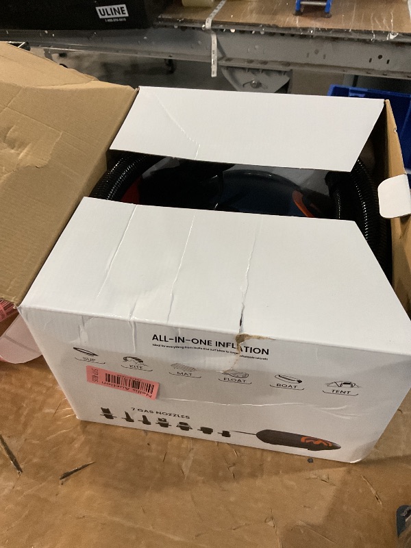 Photo 1 of ***(PARTS ONLY/ NON FUNCTIONAL)****OutdoorMaster 20PSI High Pressure SUP Air Pump Shark - Intelligent Dual Stage Inflation & Auto-Off & Deflation, 12V DC Car Connector, for Inflatable Stand Up Paddle Boards, Boats (Dark Blue)
