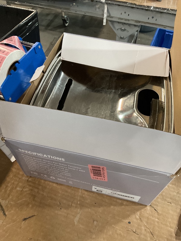 Photo 1 of ***(PARTS ONLY/ NON FUNCTIONAL)***Dog Water Bowl Dispenser Large,10L Dog Water Fountains with APP Monitoring, Pet Cat Water Fountain Stainless Steel, Safe Multi-Filtered Automatic Water Dispenser for Dogs 2.4G Wi-Fi 2.64Gal/338 Oz