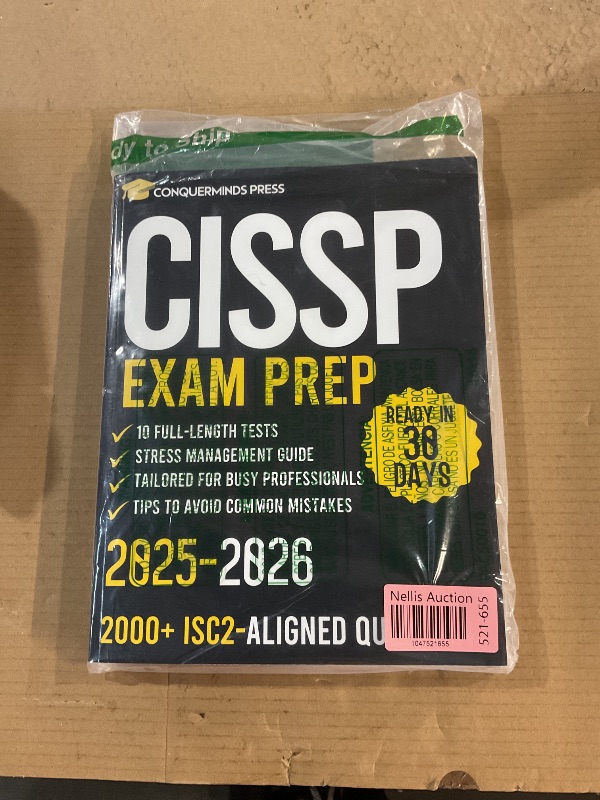 Photo 1 of CISSP Exam Prep: The Complete Guide With 10 Full-Length Tests & 2000+ ISC2-Aligned Questions | Master The 8 Domains in Less Than 30 Days With A Special Study Method Tailored For Busy Professionals