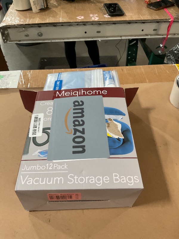 Photo 1 of (PARTIAL) Vacuum Storage Bags 12 Jumbo, Space Saver Sealer Bags, Airtight Compression Bags for Clothes, Pillows, Comforters, Blankets, Bedding