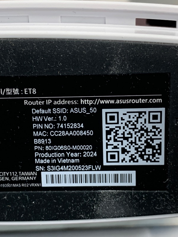 Photo 1 of ***parts only***ASUS ZenWiFi Whole-Home Tri-Band Mesh WiFi 6E System (ET8 2PK), Coverage up to 5,500 sq.ft & 6+Rooms, 6600Mbps, New 6GHz Band, AiMesh,Instant Guard