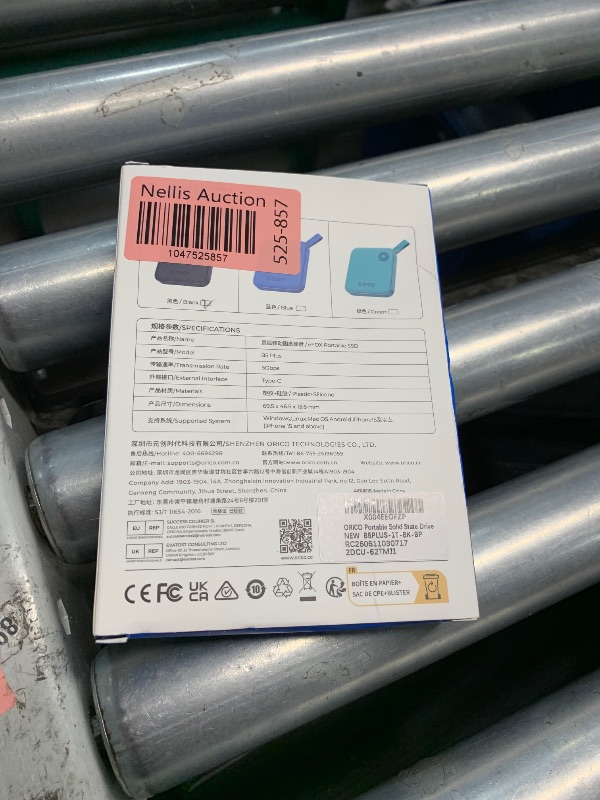 Photo 1 of ORICO Portable SSD 1 TB with 2 in 1 USB C Cable, External Solid State Drives, Up to 460MB/s, Status Indicator, Reliable Storage for USB-C Smartphone, Tablet, PC - B5PLUS