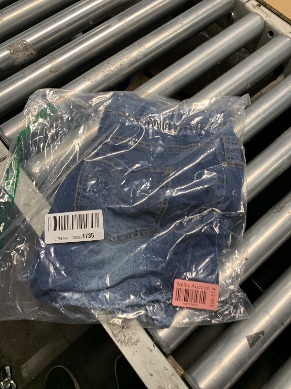 Photo 1 of (medium) (bagged) THUNDER STAR Women Mid Rise Ripped Stretchy Jeans Shorts Frayed Raw Hem Casual Denim Shorts Blue M
