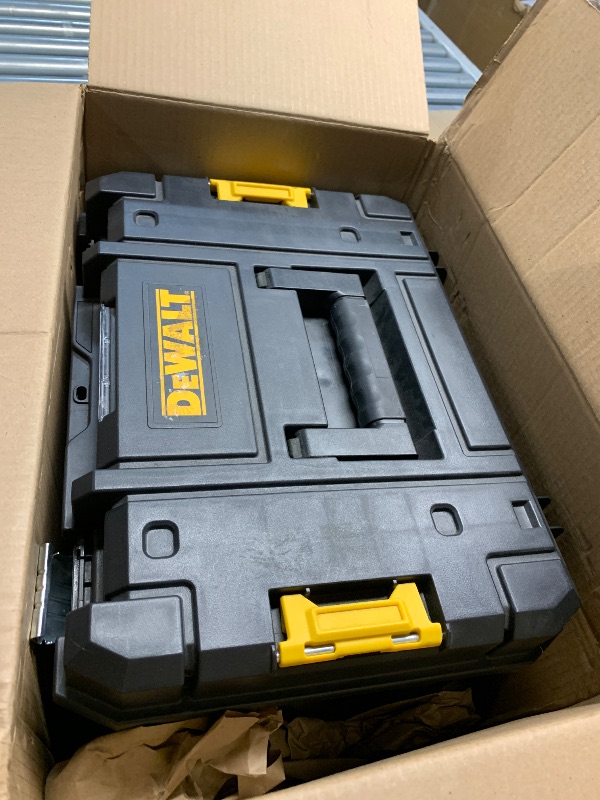 Photo 1 of ***SEE NOTES***
DEWALT TSTAK Tool Box, Extra Large Design, Removable Tray for Easy Access to Tools, Water and Debris Resistant (DWST17806)