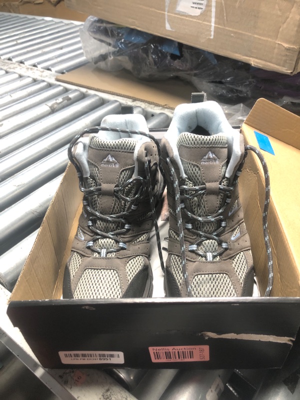Photo 1 of ***(MINOR DAMAGE/ MINOR DAMAGE)***NORTIV 8 Womens Waterproof Hiking Boots Outdoor Trekking Mid Backpacking Mountaineering lightweight boots,Size 9.5,Dark grey-Suede,SNHB2212W