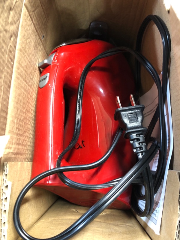 Photo 1 of ***(MISSING PARTS/ SEE NOTES)***Hamilton Beach 6-Speed Electric Hand Mixer with Whisk, Traditional Beaters, Dough Hooks, Snap-On Storage Case, 275 Watts, Red