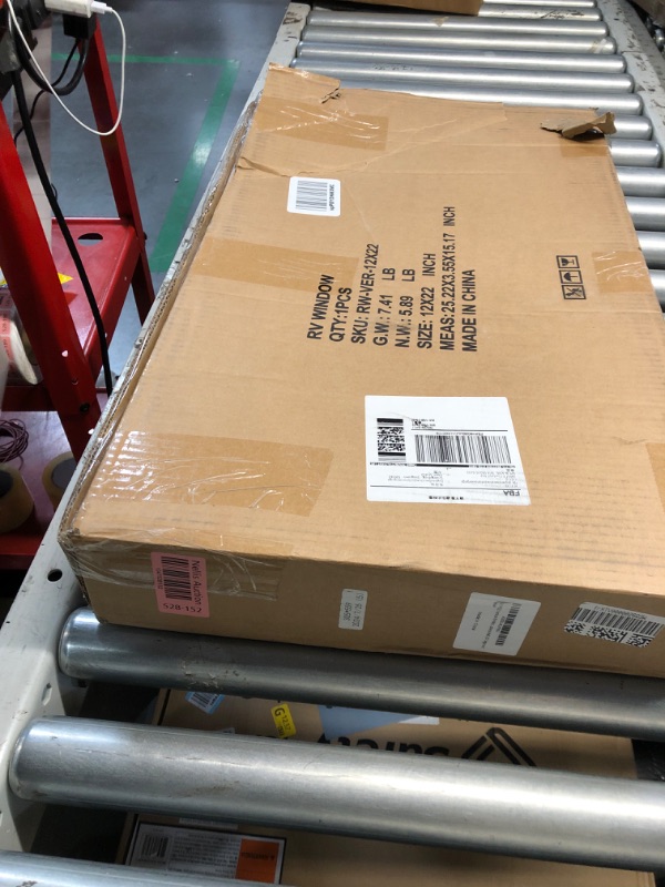 Photo 1 of OUTPRIZE Vertical RV Window, 12" W x 22" H Tinted Sliding RV Window with Net Screen and Trim Ring, Suitable for 15/16" or 1-3/8" and Slightly Thicker Up to 1/16" Walls, DOT Approved