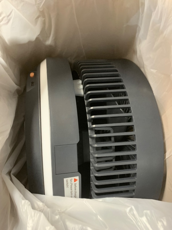 Photo 1 of Primevolve Portable Rechargeable Oscillating Fan, Battery Operated Fan Adjustable Height, USB Home Office Outdoor Camping Travel, Dark Gray 10"