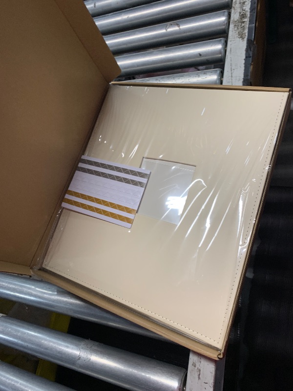 Photo 1 of *** FACTORY SEALED OPENED FOR INSPECTION*** Vienrose 12x12 Inch Large 3 Ring DIY Scrapbook Photo Album Leather Cover Scrap Book Albums Blank Scrapbooks Photobook with 30 Plastic Sleeves 60 Pages for Wedding Baby Family Anniversary (Beige)