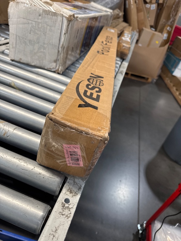 Photo 1 of YESON 4x12ft Pool Fence, Removable Swimming Pool Fence for Inground Pools, Outdoor Pool Safety Fence, Black