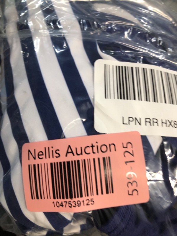 Photo 1 of Eomenie Tankini Swimsuits for Women Tummy Control Ruched Bathing Suit Two Piece Swim Tank Top with High Waisted Bottom Blue Stripe M