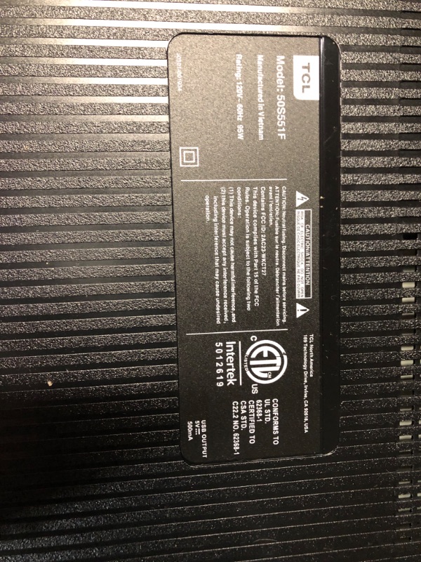 Photo 1 of *** broken****TCL 50-Inch Class S5 UHD 4K LED Smart TV with Fire TV (50S551F, 2024 Model), Dolby Vision, HDR PRO+, Dolby Atmos, Alexa Built-in with Voice Remote, Apple AirPlay 2 Compatibility, Streaming Television