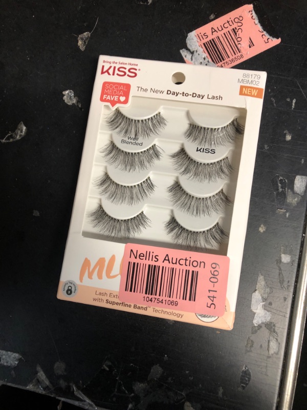 Photo 1 of **** nonrefundable*** KISS My Lash But Better False Eyelashes, 'Well Blended', 16 mm, Includes 4 Pairs Of Lashes, Contact Lens Friendly, Easy to Apply, Reusable Strip Lashes