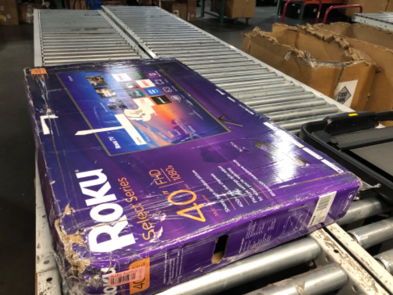 Photo 1 of ***** broken***** Roku Smart TV 2025 – 40-Inch Select Series, 1080p Full HD TV – RokuTV with Voice Remote – Flat Screen LED Television with Wi-Fi for Streaming Live Local News, Sports, Family Entertainment