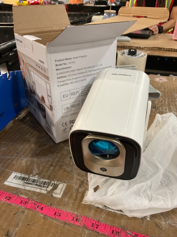Photo 1 of ?Auto Focus&1080P?Magcubic Mini Smart Projector with 4K Support, Portable Projector with Wifi and Bluetooth, 5W Speaker, Built in Apps, Voice Control, Outdoor Movie Projector