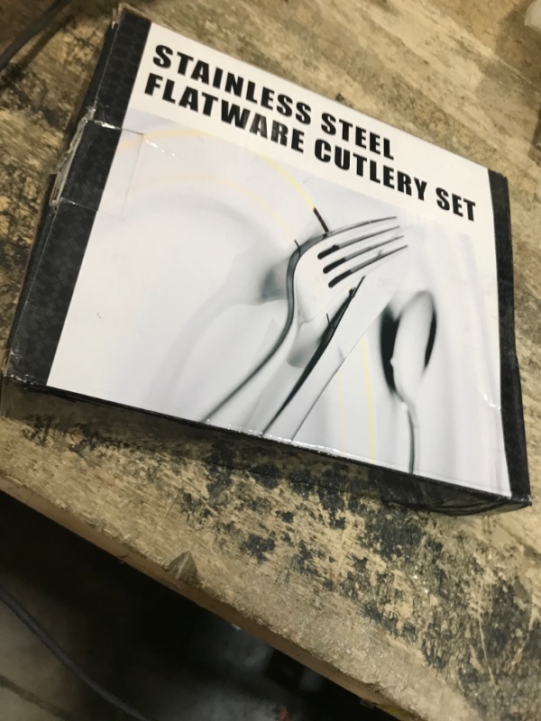 Photo 1 of 66-Piece Silverware Set with Serving Utensils, Stainless Steel Silverware Flatware Set for 12, Elegant Cutlery Tableware Includes Fork Spoon Knife, Mirror Polished, Dishwasher Safe