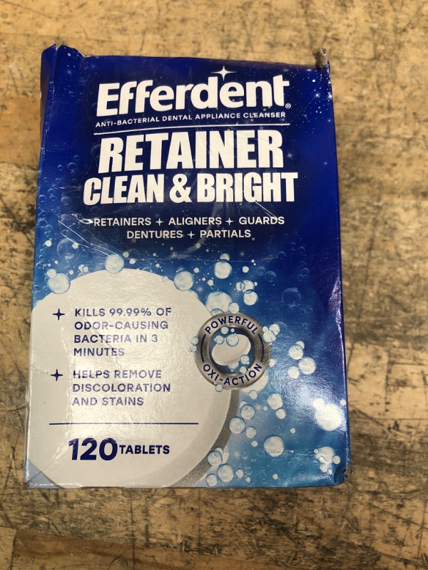 Photo 1 of Efferdent Retainer Clean & Bright, Retainer Cleaner Tablets, 120 Count