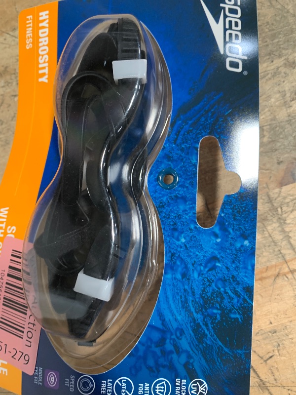 Photo 1 of (USED/FAIR) Speedo Unisex-Adult Swim Goggles Hydrosity, Speedo Black/Smoke