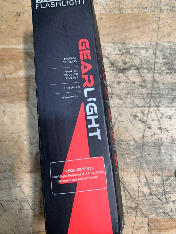 Photo 1 of (missing battery) GearLight S2000 LED Flashlight High Lumens - Super Bright, Powerful, Mid-Size Tactical Flashlight for Outdoor Activity & Emergency Use - S2000-1 Pack, (Batteries Not Included)