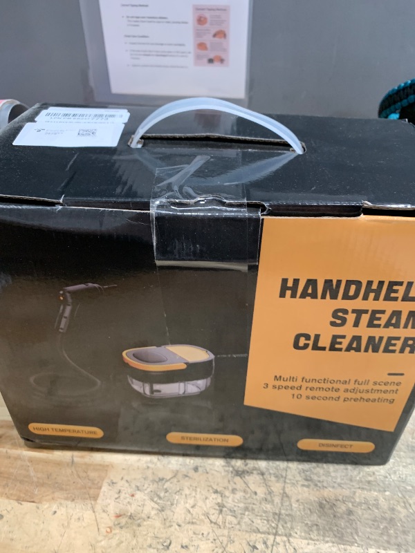 Photo 1 of (partial set) (missing gloves) Gautye Steam Cleaner, 3-Level Adjustable Handle, 15s Heat-Up, 1.69 Quarts Tank, Portable Steamer for Cleaning with 15 pcs Accessories, Steam Cleaner for Home for Dirt, Grease, Grout, Tile,Floor, Car
