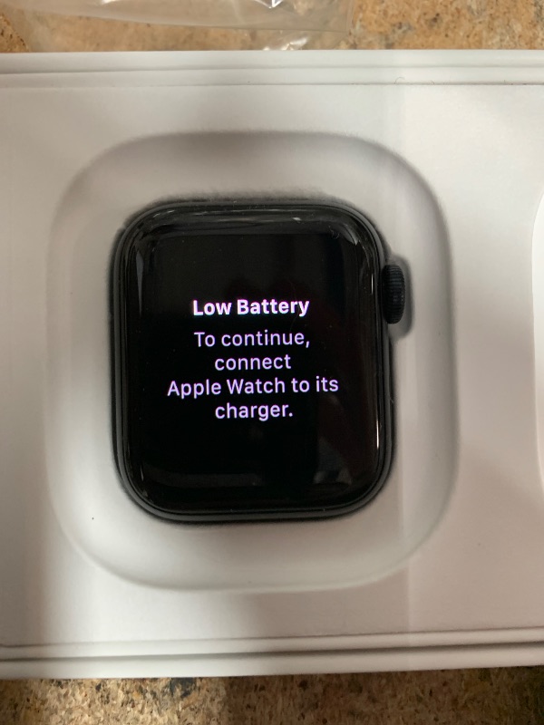 Photo 1 of (locked) Apple Watch SE (2nd Gen) [GPS 40mm] Smartwatch with Midnight Aluminum Case with Midnight Sport Band S/M. Fitness and Sleep Trackers, Crash Detection, Heart Rate Monitor, Retina Display