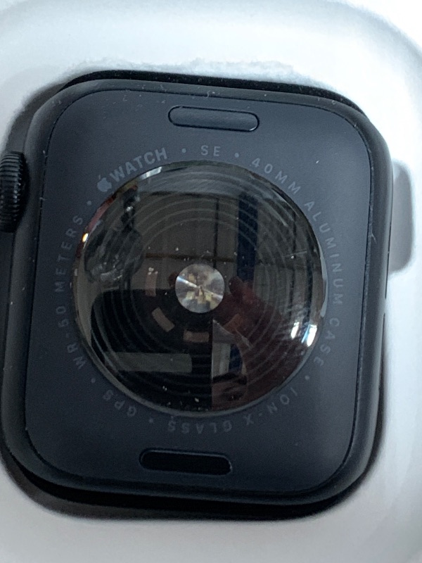 Photo 1 of (locked) Apple Watch SE (2nd Gen) [GPS 40mm] Smartwatch with Midnight Aluminum Case with Midnight Sport Band S/M. Fitness and Sleep Trackers, Crash Detection, Heart Rate Monitor, Retina Display