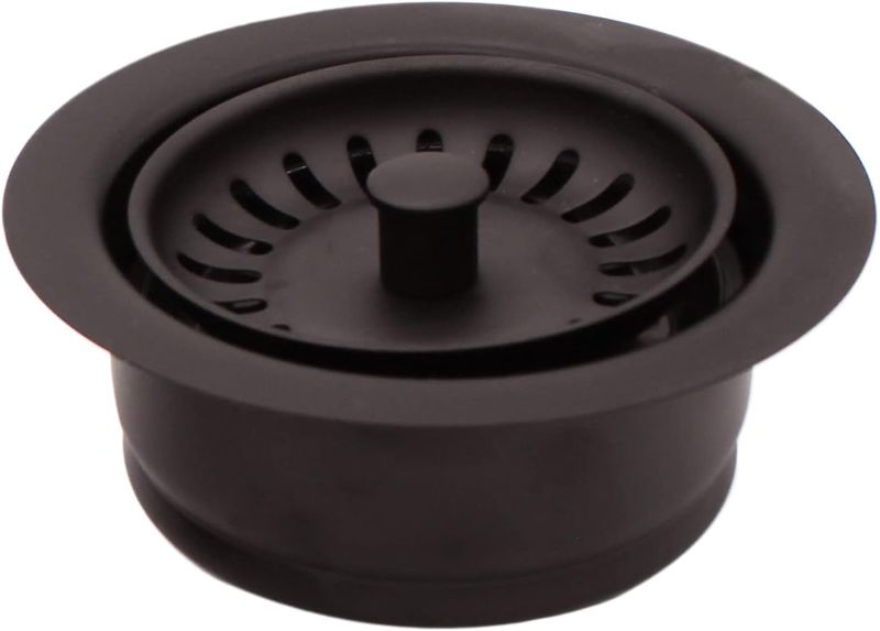 Photo 1 of 
Westbrass CO2165S-12 Combo Pack 3-1/2" Post Style Large Kitchen Sink Waste Disposal Drain Flange with Basket Strainer, 1-Pack, Oil Rubbed Bronze