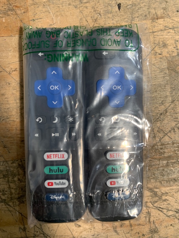 Photo 1 of (Pack of 2) Replacement-Remote-Control for Roku-TV,Compatible for TCL Roku/Hisense Roku/Onn Roku/Philips Roku Smart TVs(Not for Roku Stick and Box)