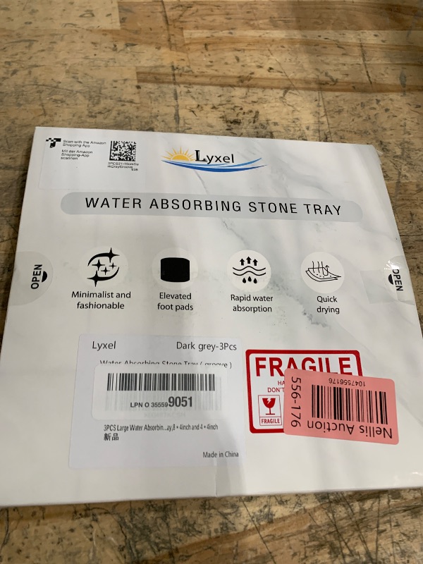 Photo 1 of 3PCS Water Absorbing Stone Tray, DryingNeat Diatomite Stone Sink Tray, Instant Dry Sink Coasters, Kitchen Sponge Hand Soap Holder, Countertop Fast Drying Counter Trays,8 * 4inch and 4 * 4inch