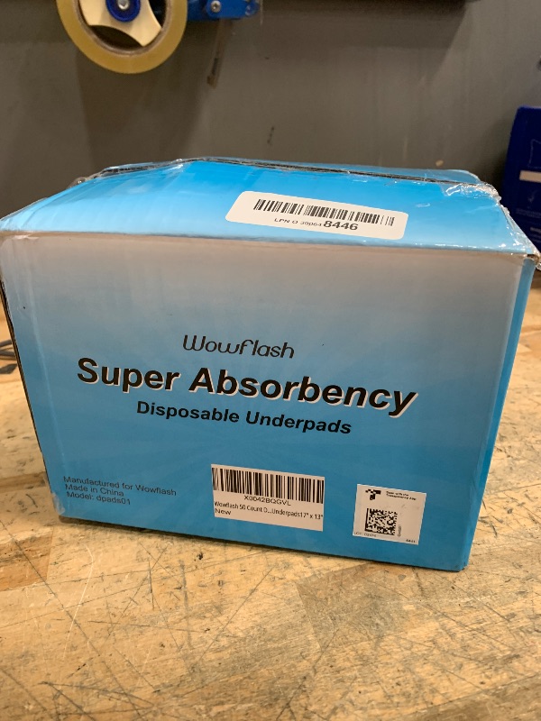 Photo 1 of 50 Count Super Absorbency Disposable Underpads, Leakproof Quick Drying Disposable Pads for Baby, Puppy and Adults, Disposable Changing Pads for Baby, Disposable Diaper Changing Pads, 17” x 13”