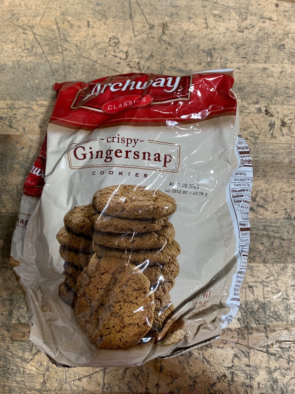 Photo 1 of  EXPIRE: AUGUST 9, 2025; Archway Cookies, Crispy Gingersnaps Cookies, 12 Ounce
