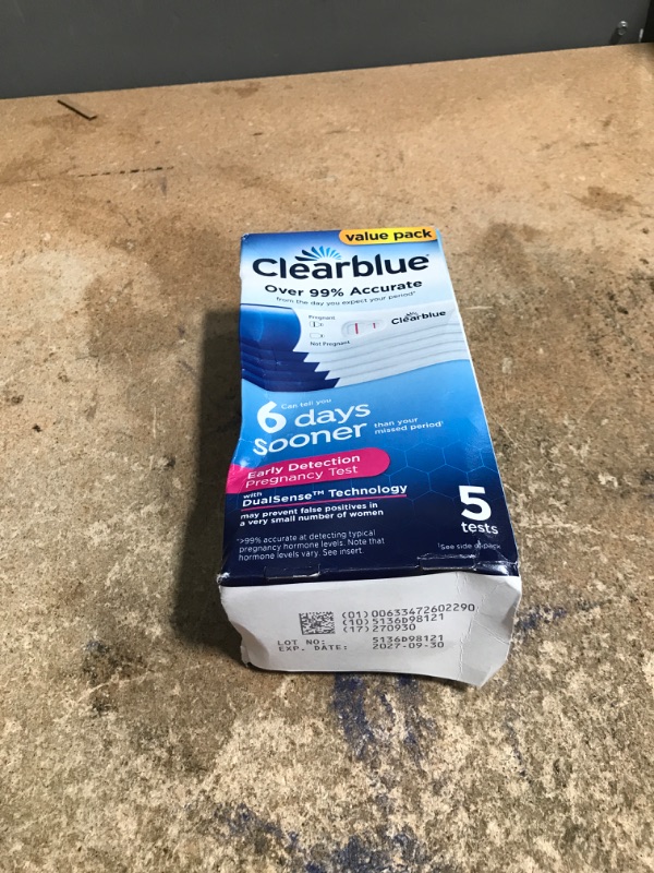 Photo 1 of *9/30/2027* Clearblue Early Detection Pregnancy Test, 5 Ct