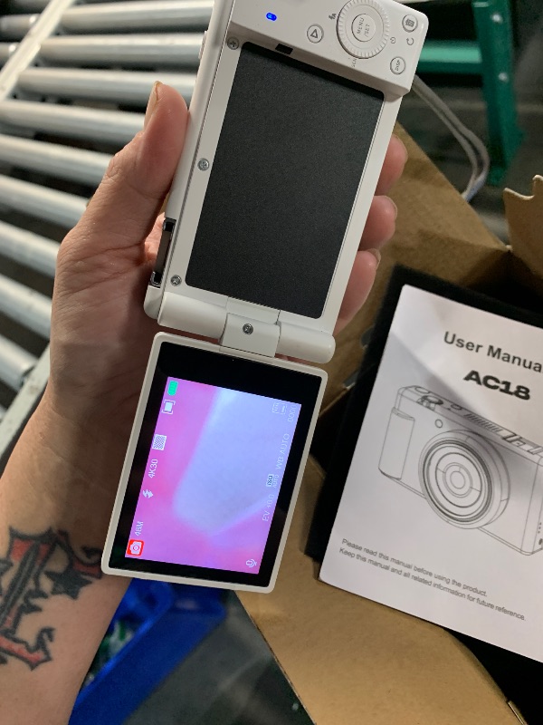 Photo 1 of ***(MISSING SD CARD)***Digital Camera for Photography, 4K 72MP Autofocus 2.8" 270° Flip Screen 18X Digital Zoom Compact Vlogging Camera, Point and Shoot Digital Cameras with 64GB TF Card & Battery, Carry Bag
