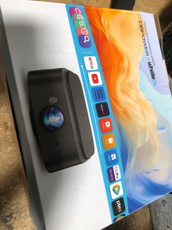 Photo 1 of [2025 Netflix-Official | 386+ Built-in Apps] DBPOWER E2 Smart Projector with WiFi and Bluetooth, Mini Projector 4K Support with Netflix, Youtube, Disney+, Hulu, Max, Crunchyroll w Portable Case