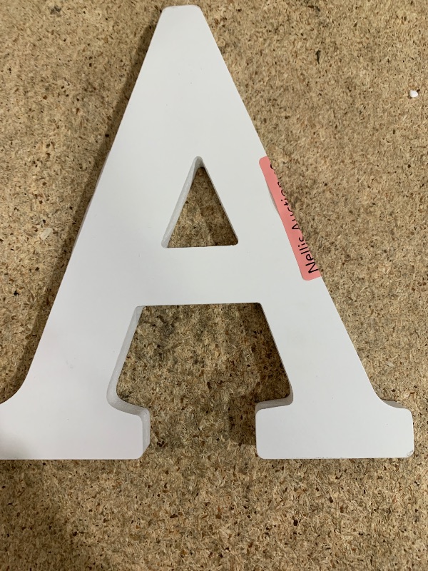 Photo 1 of White Wooden Letters 8 Inch for Wall Decor,Large Unfinished Wood Letters for Home,Wooden Alphabet Letters for Crafts,Standing Garden Board or Room Name Signs DIY Carft (A)