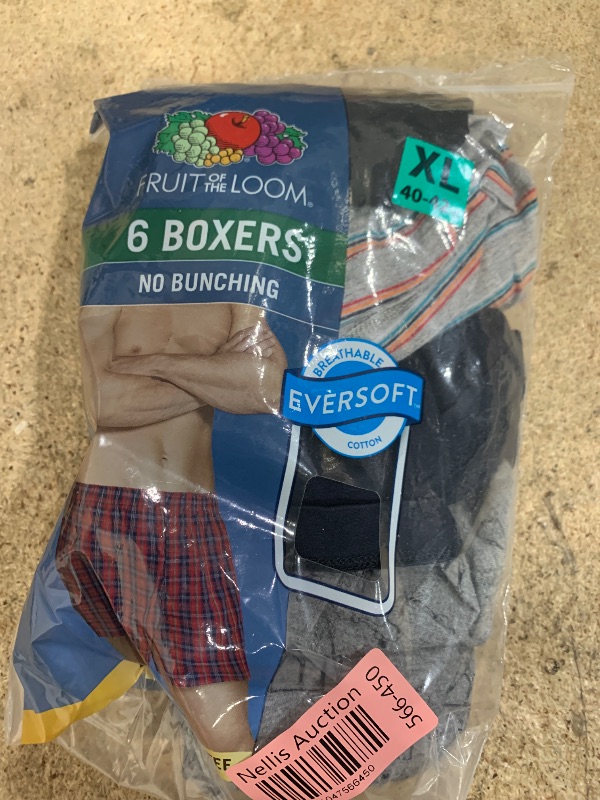 Photo 1 of Fruit of the Loom Men's Tag Free Woven Boxer Shorts, Relaxed Fit, Moisture Wicking, Color Multipacks, Assorted Plaid, X-Large