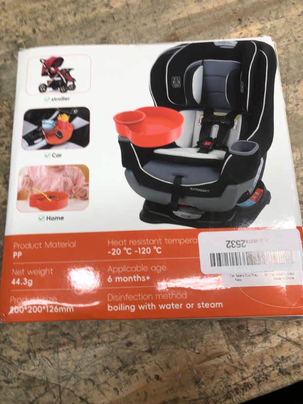 Photo 1 of 2 Pack Car Seat Cup Holder Snack Tray: Travel Tray for Kids Car Seat Food Tray for Kids Travel, Toddler Carseat Eating Plate Table, Kid Road Trip Table Essentials Accessories, Pink+Blue