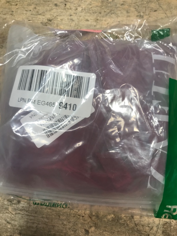 Photo 1 of (LARGE) (USED/FAIR) ZAFUL Women's Bandeau Bikini O Ring Strapless Tie Back High Cut Two Piece Swimsuit Bathing Suits (1-Plum Pie, Large)