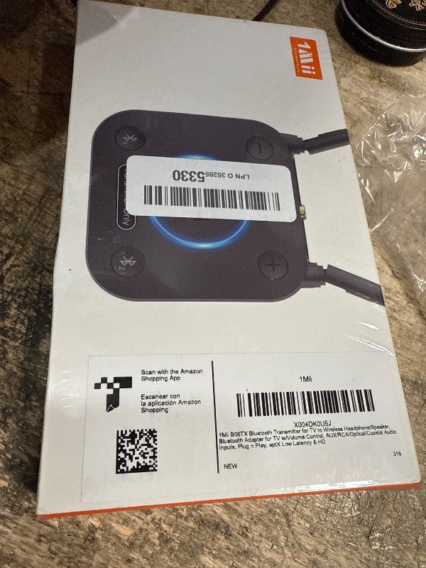 Photo 1 of 1Mii B06TX Bluetooth 5.2 Transmitter for TV to Wireless Headphone/Speaker, Bluetooth Adapter for TV w/Volume Control, AUX/RCA/Optical/Coaxial Audio Inputs, Plug n Play, aptX Low Latency & HD