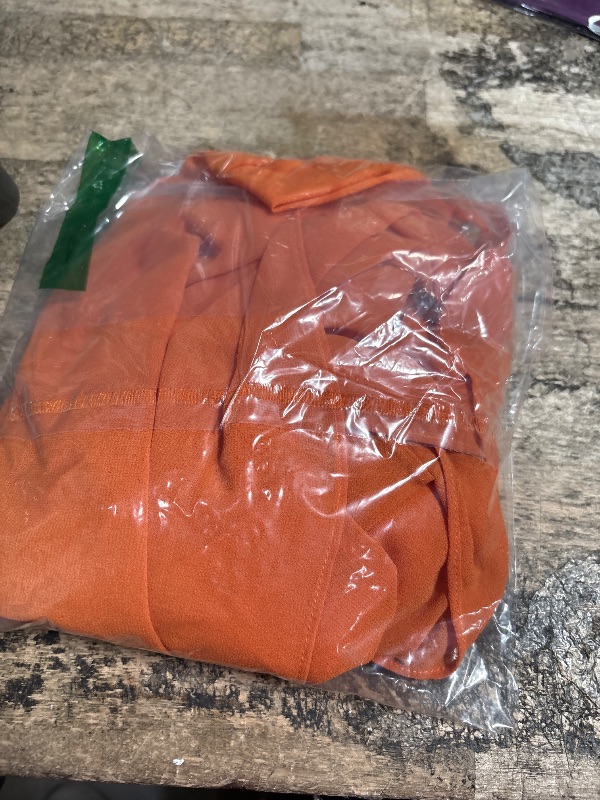 View 2 of Orange Bell Sleeve Mesh Tops for Women Rave Outfits Tie Front Crop Top Long Sleeve Shirt Sheer Blouse Festival Orange X-Large
