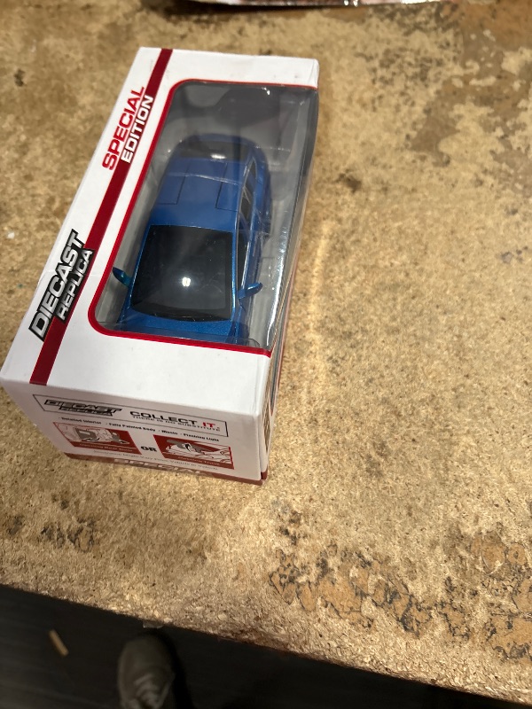 Photo 1 of 1:32 Model X Alloy Diecast Pull Back Toy Car with Open Doors, Lights and Music, Mini Vehicles Toys for Kids & Collectors (Blue)